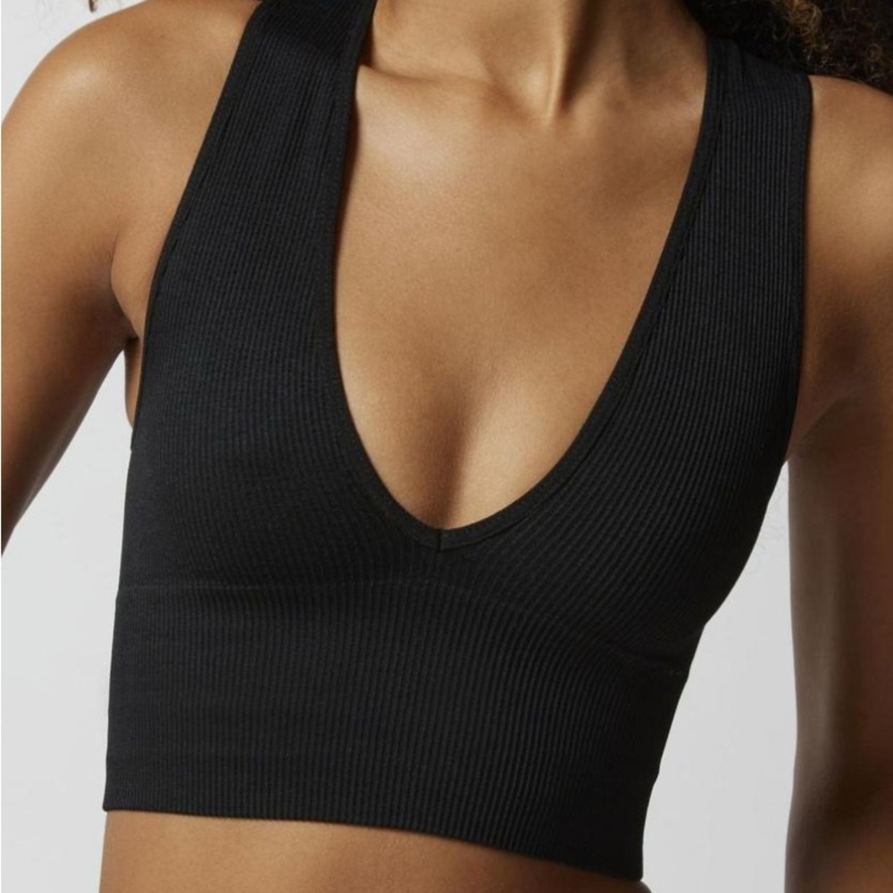 White Fox Boutique Black V-Neck Tank Top